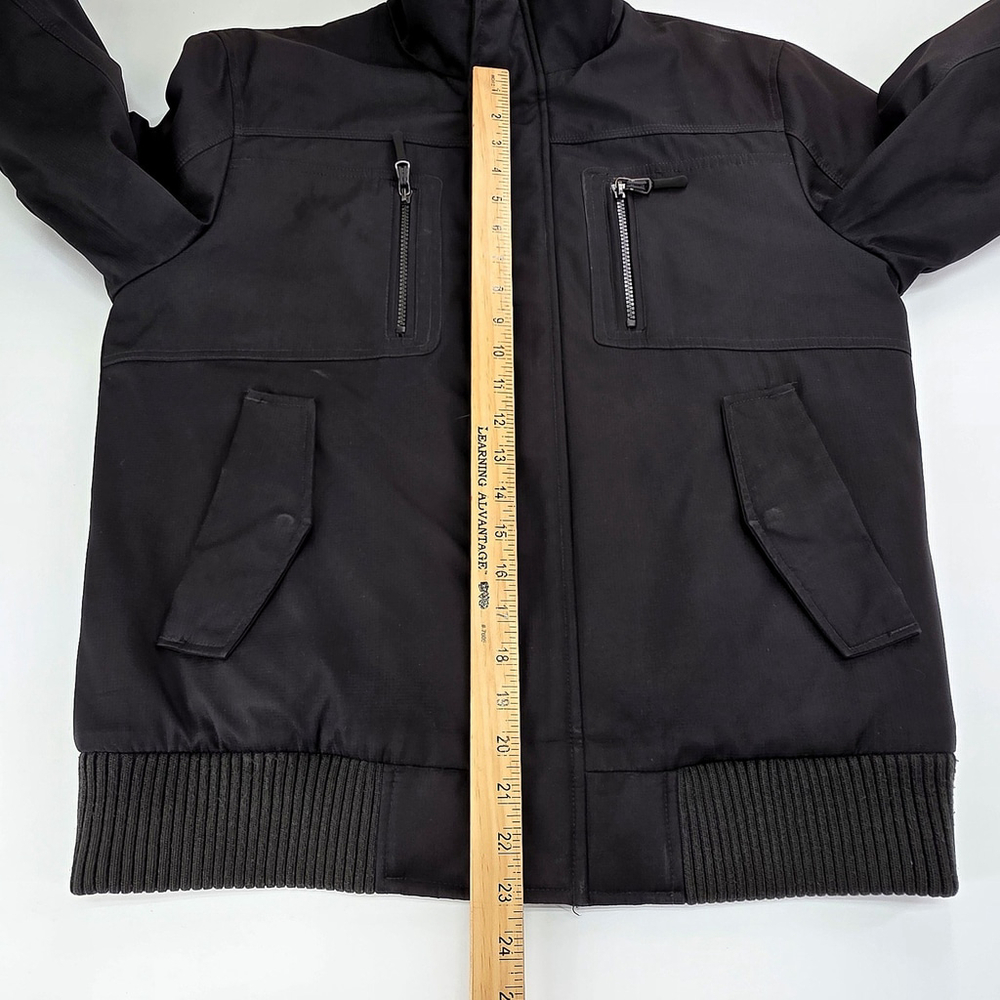 Calvin Klein Bomber Jacket Mens Small Black Water Resistant Windbreaker Ripstop - Picture 15 of 16